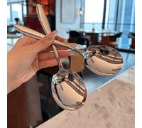 5 pièces/2 pièces/1 pièce Grande cuillère de service en acier inoxydable pour louche à soupe pour buffet d'hôtel et restaurant - Louche publique renforcée, vaisselle occidentale, cuisine, cadeau de No