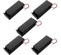 5 Pièces 2 x 18650 Support de Batterie,3,7 V18650 Battery Holder Box Case,18650 Boîte à Piles en Plastique,avec Wire Leads et Couvercle et Interrupteur on/Off