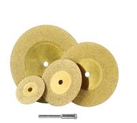 5 pièces 20/30/40/50mm Disque de Coupe Diamant for Outils rotatifs Lame de scie Circulaire enduite for Couper la céramique de Verre de Pierres précieuses avec mandrin de Tige de 3mm