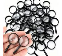 5 pièces/20 pièces/50 pièces Loupe miniature en plastique - Outil éducatif portable de poche, convient pour le bureau, l'étude, l'école, la lecture de journaux & magazines, l'observation de la nature