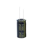 5 pièces 200V330UF 200V 330UF 18 * 35 faible ESR/impédance condensateur électrolytique en aluminium haute fréquence 200V 330UF 18 * 35MM Appareils électroniques