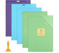5 Pièces 21,6 x 30,5CM Tapis de Decoupe pour Cricut Joy Xtra, Tapis de Decoupe avec 3 Adhésifs Différents, Tapis de Découpe de Remplacement avec Film Transparent Anti-Poussière