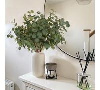 5 pièces/3 pièces/1 pièce Branches d'eucalyptus artificielles de 60 cm, toucher réaliste, tiges de feuillage faux vert, plantes artificielles en vrac pour bouquets de mariage, remplisseurs de vase, dé