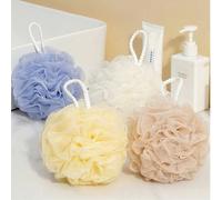 5 pièces/3 pièces/1 pièce Set d'éponges de bain douces et de luxe, extra larges, brosse de bain exfoliante unisexe, compacte et réutilisable, couleur aléatoire, décoration de salle de bain à la maison