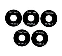 5 Pièces 3 Voies Interrupteur Plaque Rondelle Rhythm Ring pour LP Guitare, Noir