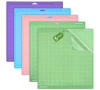 5 Pièces 30,5 x 30,5CM Tapis de Decoupe pour Cricut Maker 3/Explore 3/Air/Air 2, Tapis de Decoupe avec 4 Adhésifs Différents, Tapis de Découpe de Remplacement avec Film Transparent Anti-Poussière