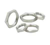 5 pièces 304 écrou de blocage hexagonal en acier inoxydable M8 M10 M12 - M22 M24 M25 -M40 raccord de tuyau pas 1 mm 1,5 mm métrique femelle(M20x1.5x24x4 (5pcs))