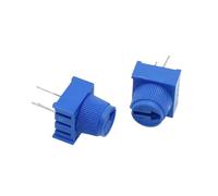 5 pièces 3386P 3386P-1-103 10K 1k 2k 5k 10k 20k 50K 100K 200K 500K 1M potentiomètre de coupe à trou traversant Cermet 1 tour réglage supérieur(500K Ohm)