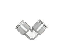 5 pièces 4 6 8 10 12 14 16mm PU coude croix Y Tee Push-In rapide 304 connecteurs pneumatiques en acier inoxydable raccord d'air(PV 8mm)