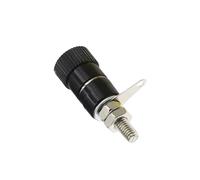 5 Pièces 4mm Prise Banane Professionnel Liaison Poste Écrou Fiche Banane Connecteur Jack Nickelé(Black)