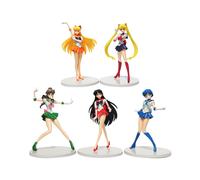 (5 pièces) 5 pièces Anime Sailor Moon Figure Modèle Jouet Tsukino Usagi Tuxedo Masque Vénus Anime Action
