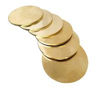 5 pièces 50 mm OD H62 disques en laiton massif rond en laiton tôle plaque métal 0,5 mm d'épaisseur (Size : 50mm diameter 2mm thick)