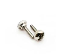 5 pièces 6#-32 M3 M4 noir argent en acier au carbone PC couvercle de boîtier d'ordinateur tête Phillips fendue serrer à la main boulon vis à pouce vis à pouce(Silver type D,M3x6mm)