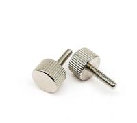 5 pièces 6#-32 M3 M4 noir argent en acier au carbone PC couvercle de boîtier d'ordinateur tête Phillips fendue serrer à la main boulon vis à pouce vis à pouce(Silver type B,M3x6mm)