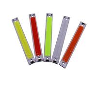 5 Pièces 60x8mm COB LED Ampoule 3W Bande Lumineuse Ampoule DC 3V 6V Puce Pour Bricolage Travail Éclairage De Vélo,blanc,3w
