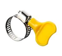 5 pièces 8-44mm réglable jaune poignée en plastique main torsion colliers de serrage vis sans fin conduite en acier inoxydable Clips de tuyau for Tube(22-32)