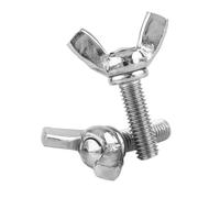 5 pièces 8 Types M5 Kit d'assortiment d'écrous papillon, 304 vis papillon aile en acier inoxydable boulons attache de Machine à boulon à ailettes(M5*20mm)
