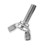 5 pièces 8 Types M5 Kit d'assortiment d'écrous papillon, 304 vis papillon aile en acier inoxydable boulons attache de Machine à boulon à ailettes(M5*12mm)