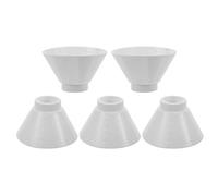 5 Pièces Abat-jour Suspendu Blanc en Plastique, Douille E27, Lumière | Résistant à Pluie, Surface Lisse, Installation Suspendue Pratique pour Garage, Camping, Atelier et Projets Maison