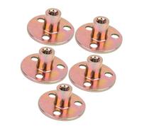 5 Pièces Accouplement à Bride 3 Trous écrous de Blocage Bride en T écrou de Fixation de Meubles en Fer galvanisé Té de Fixation de Meubles écrou de Base Rond pour la Fixation et