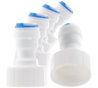 5 Pièces Adaptateur Raccords Rapides Npt 3/4 à 3/8 Droit PP Blanc | Connecteur pour Système D'eau, Raccord Eau pour Frigo Americain, Laundry et Coffee Machine, Compact