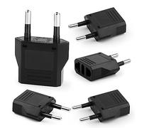 5 pièces Adaptateur USA vers France，Adaptateur Prise USA，Prise Amérique Canada Mexique Prise de convertisseur Adaptateur pour appareils avec Alimentation US