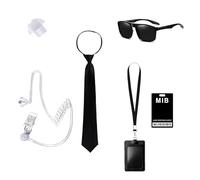 5 Pièces Agent Costume AccessoiresSpies Costume Ensemble de Costumes de Services Secrets Accessoires Idéal pour Fêtes à Thème Carnaval Soirées Déguisées Jeux de Rôle Spectacles et Anniversaires