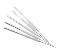 5 Pièces Aiguille à Sculpter la Poterie Tn-057 en Aluminium, Argenté | Outil Léger à Prise Moletée, Équilibre Stable, pour Modelage D’argile et Gravure Céramique