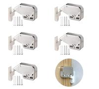 5 Pièces aimant porte placard,aimant placard,fermeture porte,mini latch,loqueteau placard pour armoire,latch loqueteaux avec contrepartie,Serrure d'armoire à Ressort pour armoires et portes d'armoires