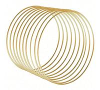 5 pièces Anneaux métalliques dorés floraux pour couronnes de Noël, de mariage DIY, attrape-rêves et décorations murales - Anneaux artisanaux dorés avec des possibilités créatives infinies, Noël 5 cerc