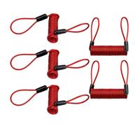 5 Pièces Antivol de Disque D’Alarme Câble de Rappel | Acier et Pvc, Câble Spiralé Flexible, Usage Simple, pour Frein à Disque, Parking Urbain, Étudiants