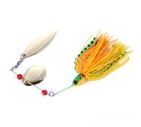 5 Pièces Appâts de Pêche Durs en Métal 16g, Action Nageuse | Simule un Poisson Blessé, Émerillon et Hameçon, pour Pêche en Eau Douce, Mandarin et Bass