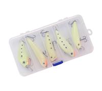 5 pièces appâts durs Brillants leurres de pêche méné Ensemble pour la pêche de Nuit appâts artificiels méné leurres de pêche de Nuit