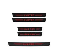 5 pièces autocollant de seuil de seuil de porte de voiture autocollant de protection de pare-chocs de coffre compatible avec Dacia DUSTER Logo Badge 2021 2020 2019 2018 2017 accessoires (Color : Red