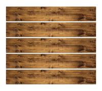 5 Pièces Autocollant de Sol à Grain de Bois PVC, Adhérence Forte | Surface Imperméable, Effet Décoratif pour Couloirs, Pose Facile sur Carrelage Ancien et Sols Lisses