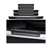 5 Pièces Autocollant en Cuir de Fibre de Carbone Plinthes pour Honda Civic XI/11 | AB Bj.2021, Voiture Seuil Porte Fibre Carbone Plinthes(White)
