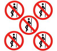 5 Pièces Autocollants de Sécurité Interdisant de S'appuyer Ronds | Panneaux D'avertissement à Coller, Motif Net et Couleur Vive, Facilement Repérables, Usage Ateliers Chantiers