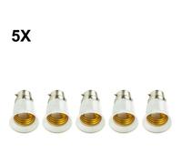 5 pièces B22 à E27 douille éclairage accessoires socle prise adaptateur convertisseur pour LED lampe ampoule baïonnette vis ampoule