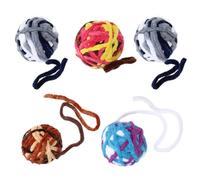 5 Pièces Balle Clochette pour Chaton en Laine Colorée, Interactif | Petits Chats et Chatons, Couleurs Lumineuses, Aide la Coordination Patte-œil, Jeu Seul ou Partagé Couleur Aléatoire
