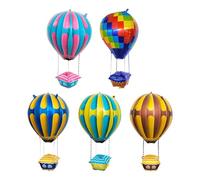 5 Pièces Ballon À Air Chaud En Papier D'Aluminium, Décoration De Ballon À Air Chaud, Ballon À Hélium Pour Enfants, Décoration De Ballon À Air Chaud Pour Enfants