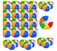5 Pièces Ballon de Plage Gonflable, Coloré Ballon Gonflable Piscine Choix de 5 tailles13-61cm,Enfants et Adultes, pour Jouets de Plage, Cadeaux de Fête, Activités d'été en Plein Air Fête à la Plage