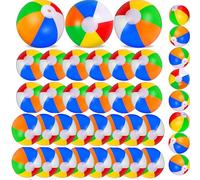 5 Pièces Ballon de Plage Gonflable, Coloré Ballon Gonflable Piscine Choix de 5 tailles13-61cm,Enfants et Adultes, pour Jouets de Plage, Cadeaux de Fête, Activités d'été en Plein Air Fête à la Plage