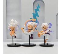 5 pièces Bandai 5 modèles de figurines jouets de la version Q du Dieu du Soleil Nikalu de One Piece, ornements d'œufs torsadés convenant aux passionnés de figurines, collectionneurs, collections de re