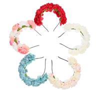 5 Pièces Bandeau à Fleurs en Soie pour Garçon et Filles | Photo Props, Cosplay et Spectacle, Style Délicat, Confortable à Porter, Ne Tombe Pas Facilement