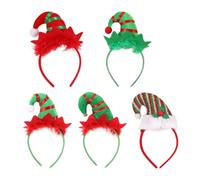5 Pièces Bandeau de Noël Garçon et Filles Style Chapeau Décoratif | Anniversaires et Cosplay, Facile à Porter, Toucher Confortable, Détails Délicats, Lot de Cinq Pièces