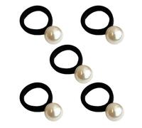 5 pièces bandeau élastique à la mode avec, A big pearl | Boucle de serviette élastique respirante avec tenue douce pour femmes et filles, différents Types de cheveux