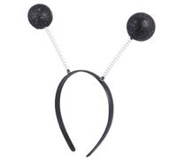 5 Pièces Bandeau pour Cheveux Boule Décoratif Léger | Plastique et Écume, Noir, Style Mignon et Unique, Accessoire Coiffure pour Autoportrait