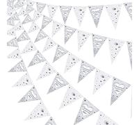 5 Pièces Bannière du 60e Anniversaire Bannière Drapeaux Anniversaire Diamant Décorations d'Anniversaire de Mariage sur le Thème du Cœur pour 60e Anniversaire de Mariage Saint Valentin