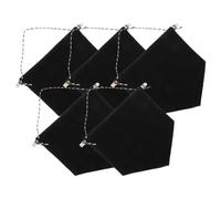 5 Pièces Bannière Porte-fanion Murale en Tissu Noir | Installation Facile, Format Portable, pour Décoration de Boutique et Salons, Design Élégant, Gain de Place