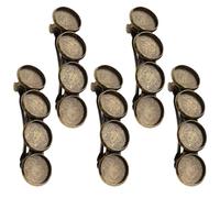5 Pièces Barrette à Cheveux Ronde, Base 12mm, Style Vintage | Maintien Fiable et Surface Polie, Décoration Facile pour Cheveux, Cabochons Photo, Artisanes, Bijoux DIY, Banquets